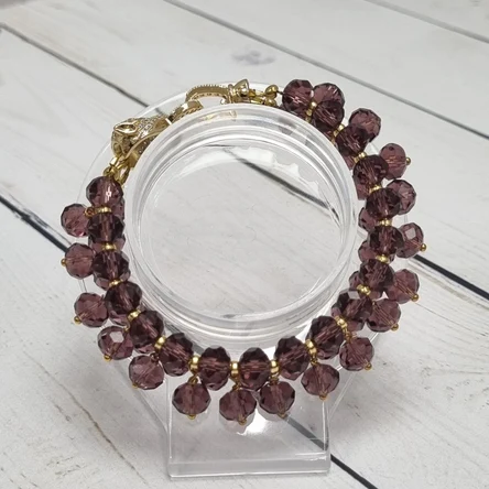 Браслет коричневый/золото